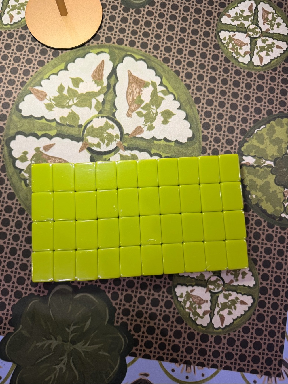 Green Mahjong Tiles Set - Pink & Blue Accents - Picture 2 of 16